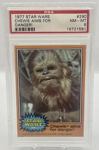 1977 Star Wars Card #290 PSA GRADED NM-MT 8 Chewie Aims For Danger Chewbacca - Picture 1 of 8