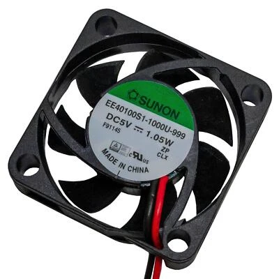 Fan 5V DC 0,86W 40x40x10mm 13,9m³/h 7300U/Min 13,9m³/h Sunon EE40100S11000U999 - Image 1 of 4
