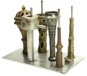 Vintage Handarbeit Industrie Metall Kunst Skulptur Wasserpfeife Shisha Schalen Teile - Bild 1 von 8
