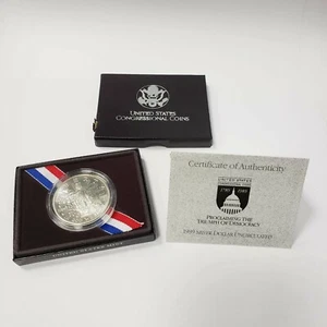 (1) 1989 D US Congressional Bicentennial $1 MS/UNC Silver Dollar Coin w/Box& COA - Picture 1 of 2