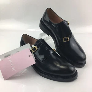 INCH2 Mujer Introvertido Monje Correa Zapatos Charol Negro 38 EE. UU. 7 NUEVO CON ETIQUETAS Hecho en Portugal - Imagen 1 de 11