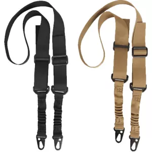 Tactical 2 Point Rifle Gun Sling Strap Adjustable Hunting Shotgun Belts Outdoor - Picture 1 of 12