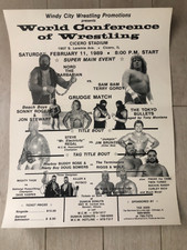 RARE ORIGINAL VINTAGE TERRY GORDY  WRESTLING POSTER CHICAGO,IL.  17 1/2in x 23in