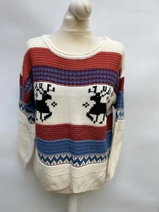 Femmes Pull Noël Renne Taille M/L UK Vendeur - Picture 1 of 12