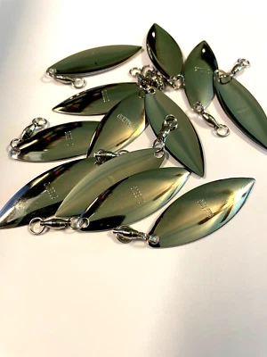 12 ct. Níquel #4, hoja de sauce, giratorio BB, piezas de cebo giratorio, bajo, lucio, señuelos Foto 1 de 2