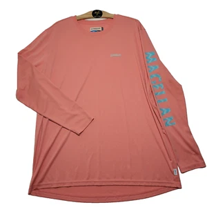 Magellan Outdoors Top Women XL Coral Boyfriend Fit Fish Gear Wicking Logo 1X - Picture 1 of 11