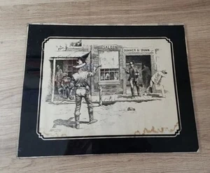 GRABADO FREDERIC REMINGTON DE COLECCIÓN DE WESTERN BERLINA PISTOLA - Imagen 1 de 13