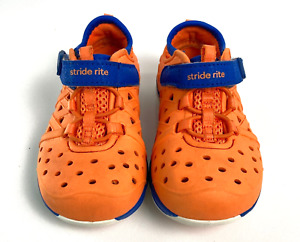 Stride Rite SZ 6 Made 2 Play Phibian Sneaker Orange Sandal Water Shoe Little Boy