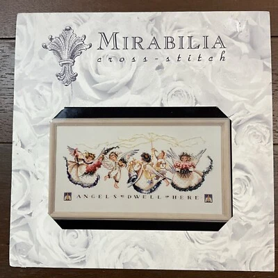 Mirabilia Cross Stitch Chart Angel Proclamation Pattern Angels Dwell Here NEW - Image 1 of 4