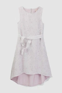 $189 Appaman Kids' Girls' Pink Round Neck Sleeveless High Low Shift Dress Size 5 - Picture 1 of 2