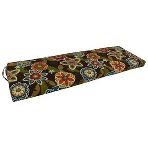 Blazing Needles Patterned Outdoor Spun Polyester Bench Cushion 60" Wide ... - Picture 1 of 1