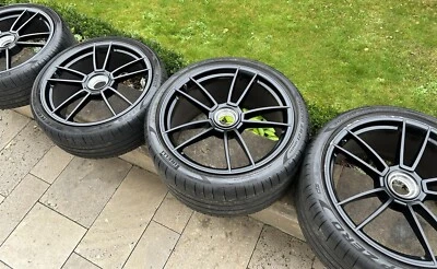Porsche 8,5+ 11,5  20 21 992 911 Turbo S GTS Sommerräder Wheel Rim Set Black - Bild 1 von 4