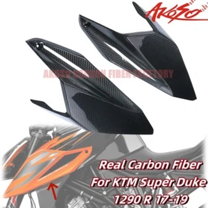 3K Carboon Fiber For KTM Superduke 1290 2017-2019 Front Spoiler Tank Side Panels - Picture 1 of 11