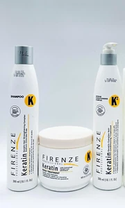 FIrenze Keratin Shampoo, Mask, Conditioner Rinse/No Rinse 10.1 oz - Picture 1 of 2