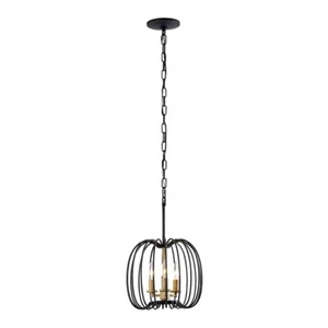 Varaluz Nico 3 Light Mini Pendant, Carbon/Havana Gold/ - 375M03CBHG - Picture 1 of 1