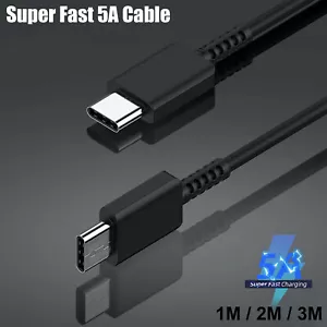 Super Fast 5A Charger 1M 2M 3M Type C To C Cable For Samsung A13 A33 A53 A73 5G - Picture 1 of 8