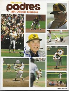 1984 SAN DIEGO PADRES YEARBOOK  NM+ SIGNED BY TONY GWYNN, DICK WILLIAMS, NETTLES