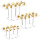 3PCS Acrylic Dessert Display Stands, Clear Elegant Acrylic Cupcake Table Display
