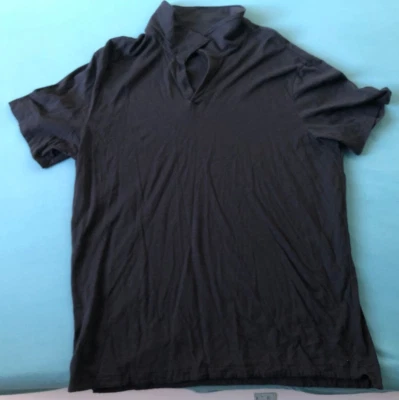 KENNETH COLE REACTION MENS BLACK V-NECK SHORT SLEEVE SHIRT (XXL) - Image 1 of 3