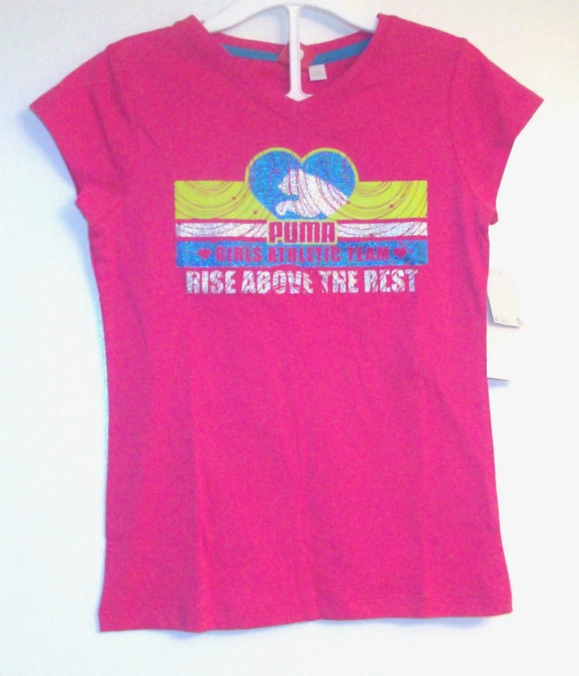 Camisetas Puma Niñas Levantarse Sobre el Resto Rosa Púrpura Varias Tallas a Elegir Nuevas Con Etiquetas Foto 1 de 1