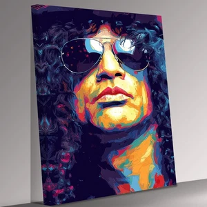 Impresión en lienzo moderno abstracto icono de pistolas de corte y rosas arte de pared imagen - Imagen 1 de 7