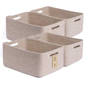 Large Storage Baskets for Organizing, Closet Shelf Baskets for Clothes Blanke... - Picture 1 of 8