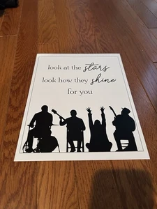 COLDPLAY Arte Impresión Foto AMARILLO 8" X 10" Póster Letra Estrellas del Amor Chris Martin - Imagen 1 de 1