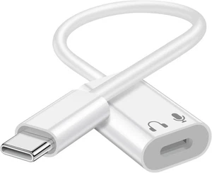 USB C to Lightning Audio Adapter, USB Type C Male to Lightning Female White - Picture 1 of 7