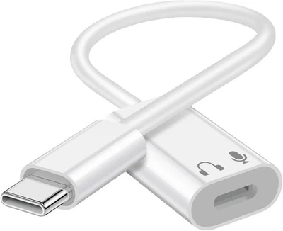 USB C to Lightning Audio Adapter, USB Type C Male to Lightning Female White - Image 1 of 4