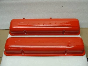 (2) CUBIERTAS DE VÁLVULA CHEVROLET 283 1955-58 SCRIPT. - Imagen 1 de 5