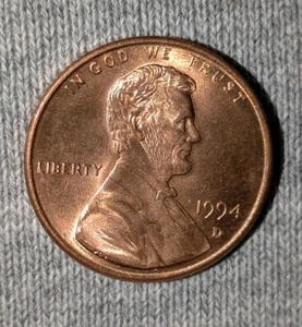 1994-D 1c Memorial Cent Deep Red Mint State Shiny Uncirculated Details - Picture 1 of 10