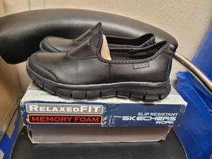 Skechers Sure Track Slipper Anti Slip Damenschuhe In Schwarz Größe UK 3 - Bild 1 von 18