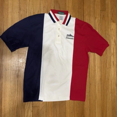Vintage Outer Banks Men’s Polo Large Colorblock 1990s Made In The USA - Image 1 of 4