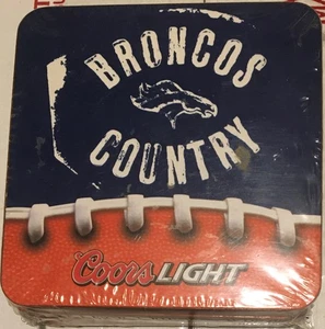 Set of 6 NEW Denver Broncos Coors Light Cork Coasters - Picture 1 of 4