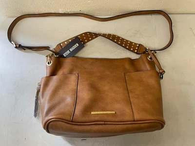 Cartera de cuero Steve Madden marrón claro 11” X 15 Foto 1 de 4