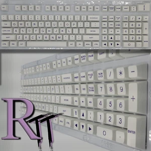 104pz Tastiera Meccanica Tasto Full Size PBT Doppio Colpo Bianco Viola - Foto 1 di 4