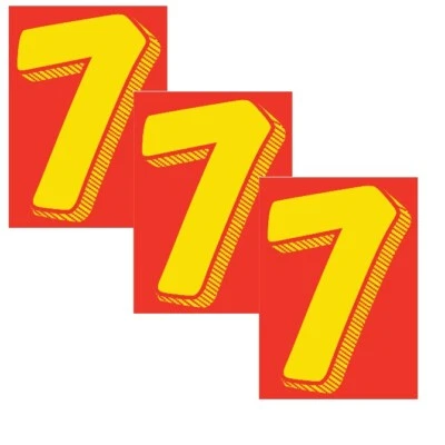 PEGATINAS PARABRISAS DISTRIBUIDOR DE AUTOMÓVILES CALCOMANÍAS DE VINILO GRANDE NÚMERO 3 PAQUETES ROJO AMARILLO Foto 1 de 2