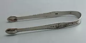 George III Bright Cut Silver Sugar Tongs Hester Bateman London c1784 DZX - Picture 1 of 5