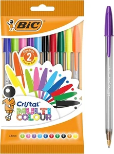 BIC Crystal Multicolour – Pen Bag Pack of 10 Multicoloured - Picture 1 of 1