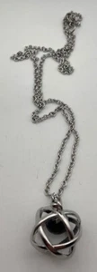 Collana Ciondolo Genesa Acciaio Onice - Foto 1 di 3