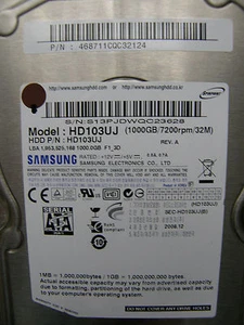 Samsung HD103UJ / P/N: 468711CQC32124 / 2008.12 / BF41-00185B / 1TB - Bild 1 von 1
