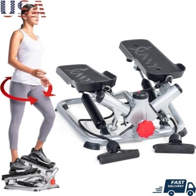 Mini Stepper Exercise Machine Adjustable Resistance Bands Cardio Home Workout US - Image 1 of 4