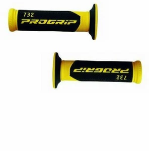 PROGRIP MANOPOLE SCOOTER DUAL DENSITY SYSTEM BICOLORE NERO-GIALLO 732 DUCATI - Foto 1 di 1
