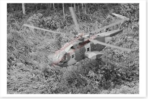 Foto Encubierta Operación Pony Express Fuerza Aérea CH-3E Helicóptero Guerra de Vietnam - Imagen 1 de 1