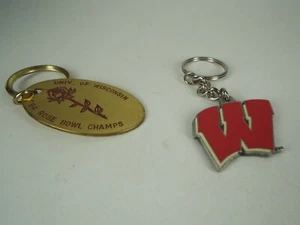 University of Wisconsin Badgers Key Chains (2), W and 94 Rose Bowl Stocking Stuf - Picture 1 of 3
