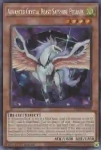 x1 Advanced Crystal Beast Sapphire Pegasus - BLCR-EN016 - Secret Rare - 1st Edit - Picture 1 of 1