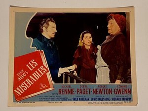 1952 Les Miserables #7 Lobby Card 11 x 14 Michael Rennie, Robert Newton