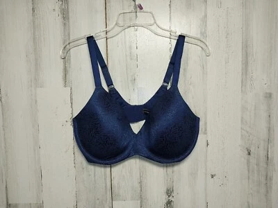 Ambrielle Everyday Full Coverage Bra 38DD Navy Floral - Image 1 of 4