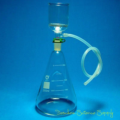 2000ml,24/40,Suction Filtration Kit,70mm Buchner Funnel,2 Litre Erlenmeyer Flask - Image 1 of 4