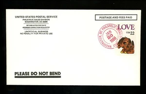 US FDC #2202 LGS 1986 Washington DC Philatelic Sales Love Puppy Dog Unofficial - Picture 1 of 2